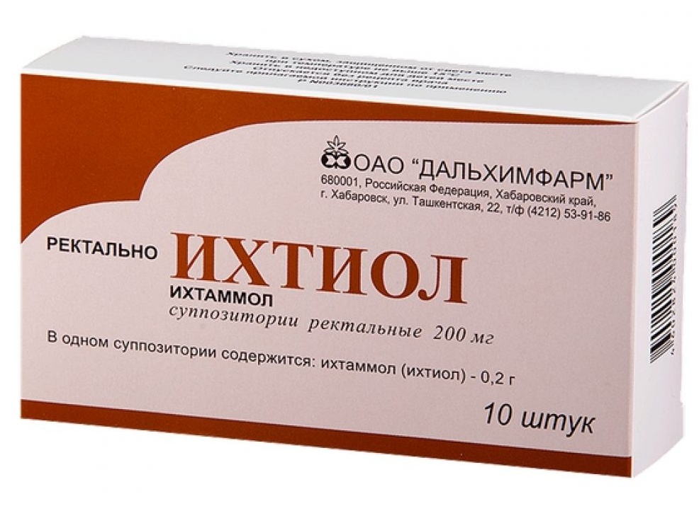 Ихтиоловые свечи от геморроя